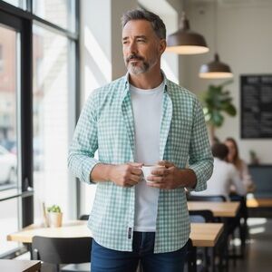 BAR III Button Down Shirt. Size 15/15 1/2. 34/35 sleeve